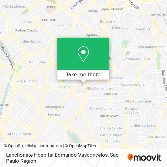 Mapa Lanchonete Hospital Edmundo Vasconcelos
