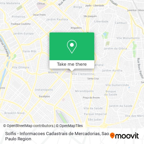 Solfis - Informacoes Cadastrais de Mercadorias map