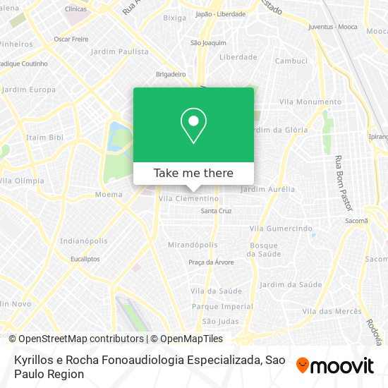 Mapa Kyrillos e Rocha Fonoaudiologia Especializada