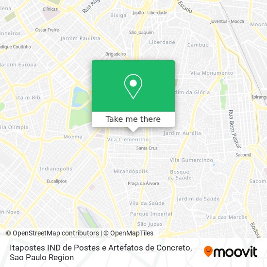 Mapa Itapostes IND de Postes e Artefatos de Concreto