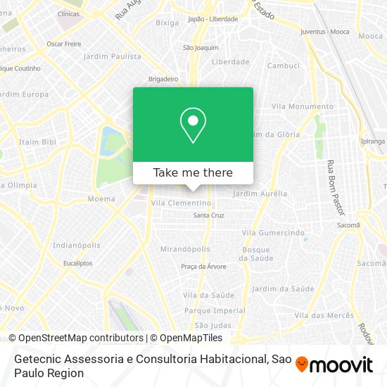 Mapa Getecnic Assessoria e Consultoria Habitacional