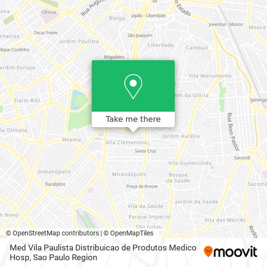 Med Vila Paulista Distribuicao de Produtos Medico Hosp map