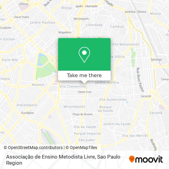 Mapa Associação de Ensino Metodista Livre