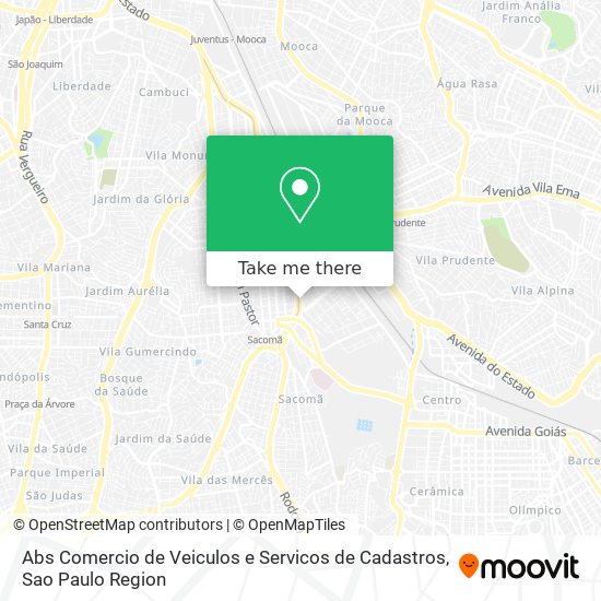 Abs Comercio de Veiculos e Servicos de Cadastros map