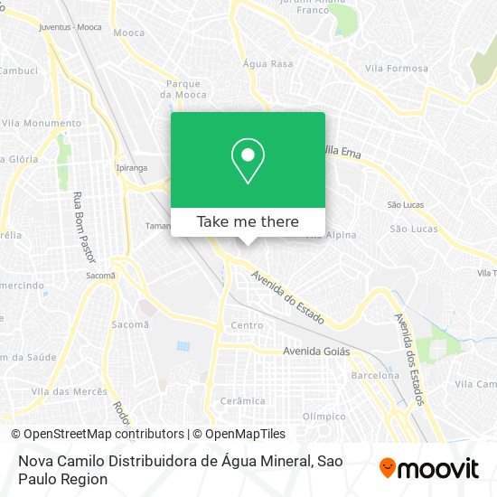 Nova Camilo Distribuidora de Água Mineral map