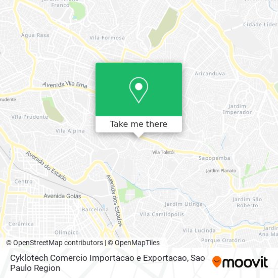 Mapa Cyklotech Comercio Importacao e Exportacao