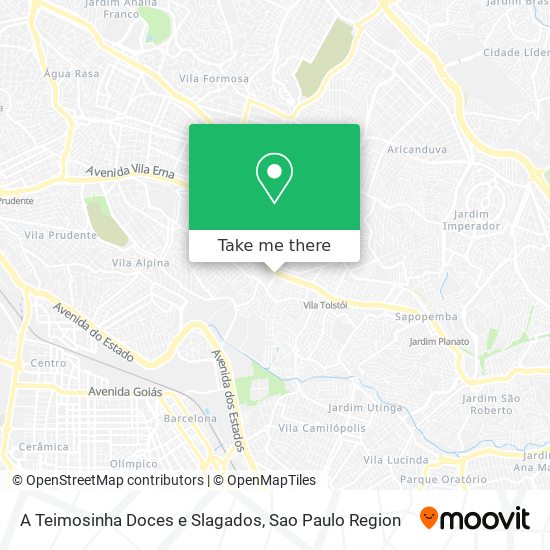 A Teimosinha Doces e Slagados map