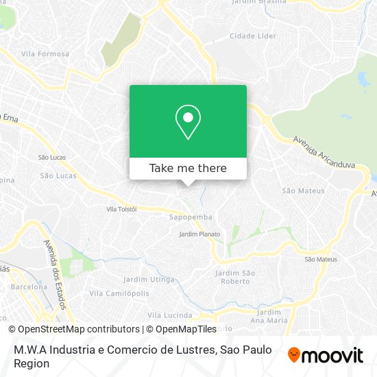 M.W.A Industria e Comercio de Lustres map