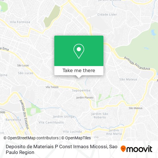 Deposito de Materiais P Const Irmaos Micossi map