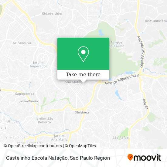 Mapa Castelinho Escola Natação