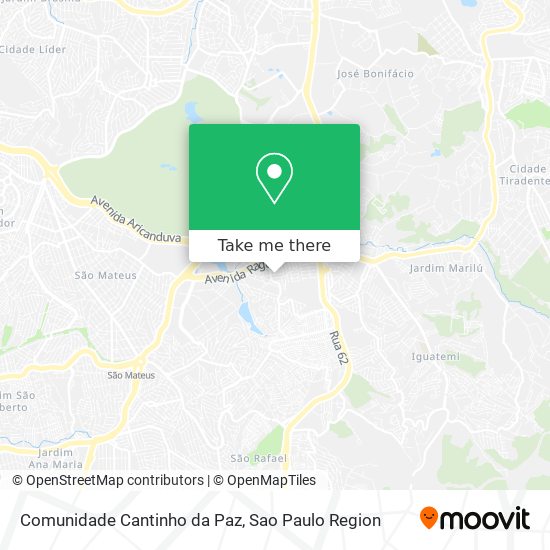 Comunidade Cantinho da Paz map