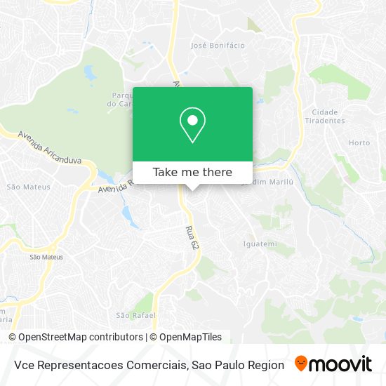 Vce Representacoes Comerciais map