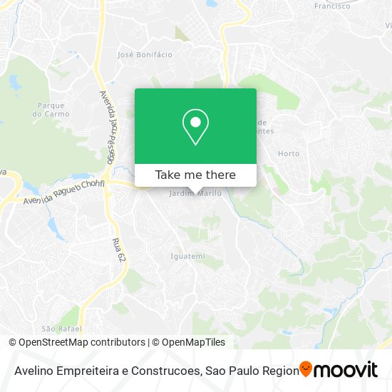 Mapa Avelino Empreiteira e Construcoes