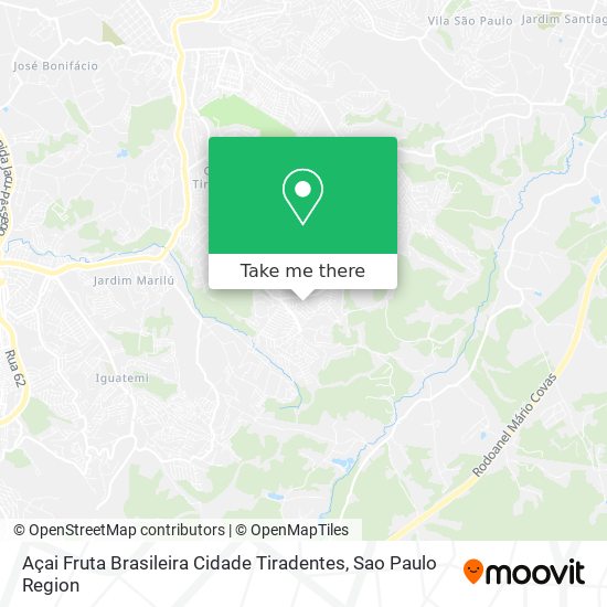 Açai Fruta Brasileira Cidade Tiradentes map