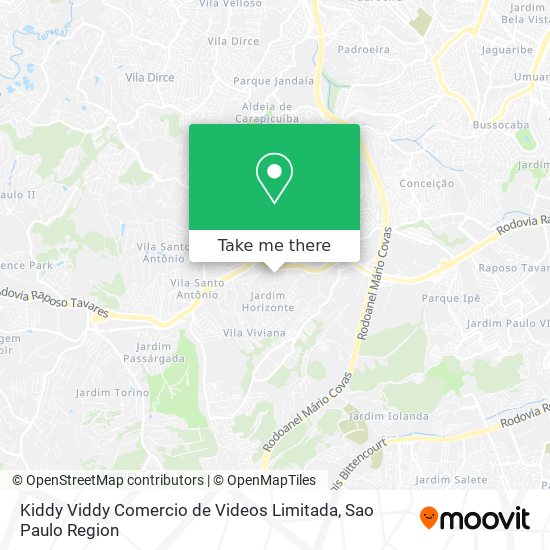 Mapa Kiddy Viddy Comercio de Videos Limitada