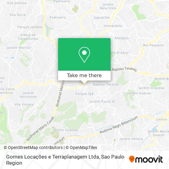 Gomes Locações e Terraplanagem Ltda map