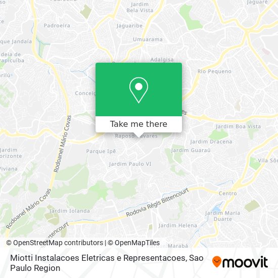 Mapa Miotti Instalacoes Eletricas e Representacoes