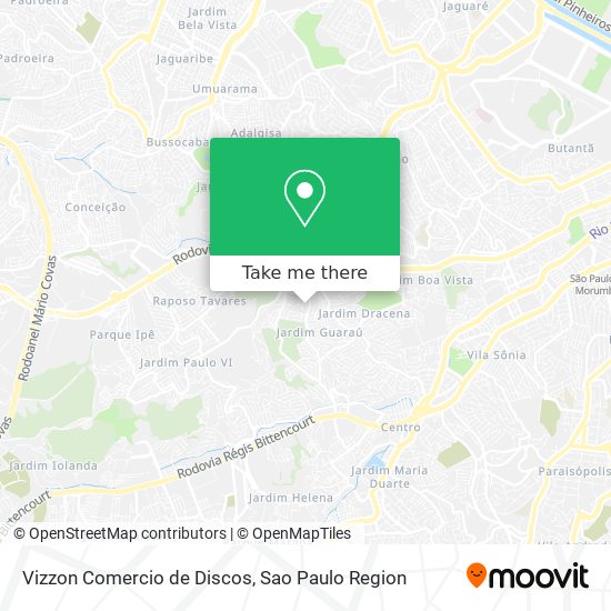 Mapa Vizzon Comercio de Discos