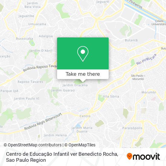 Mapa Centro de Educação Infantil ver Benedicto Rocha