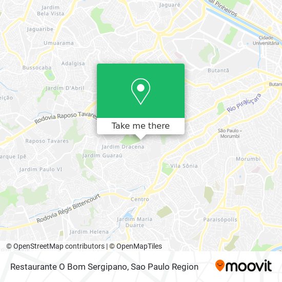 Mapa Restaurante O Bom Sergipano
