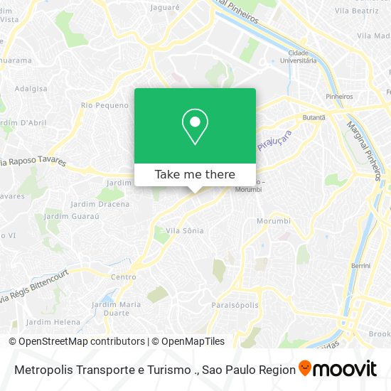 Metropolis Transporte e Turismo . map