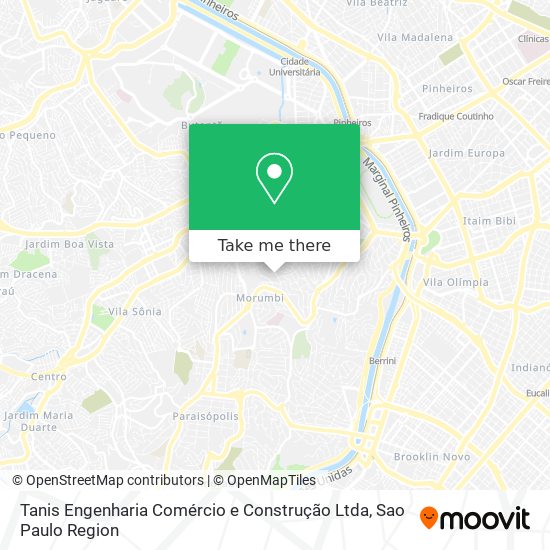 Tanis Engenharia Comércio e Construção Ltda map