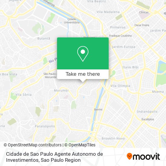 Cidade de Sao Paulo Agente Autonomo de Investimentos map