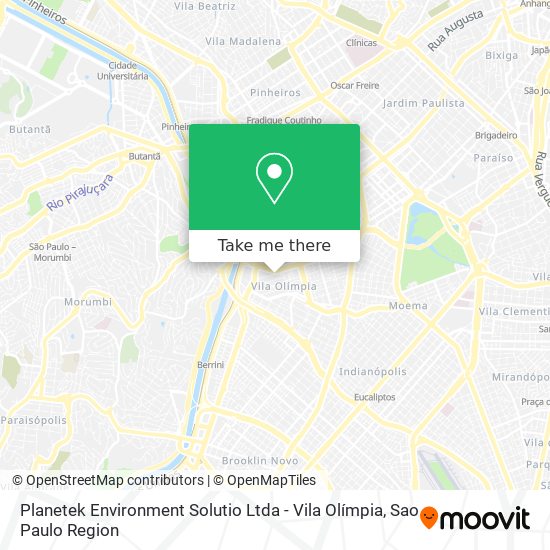 Planetek Environment Solutio Ltda - Vila Olímpia map