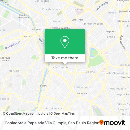 Copiadora e Papelaria Vila Olimpia map
