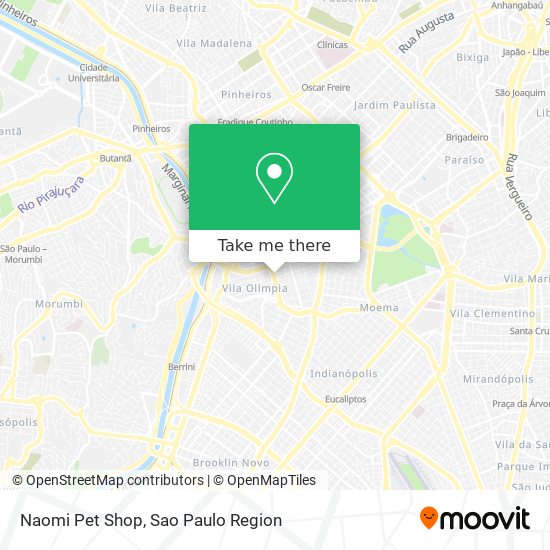 Mapa Naomi Pet Shop