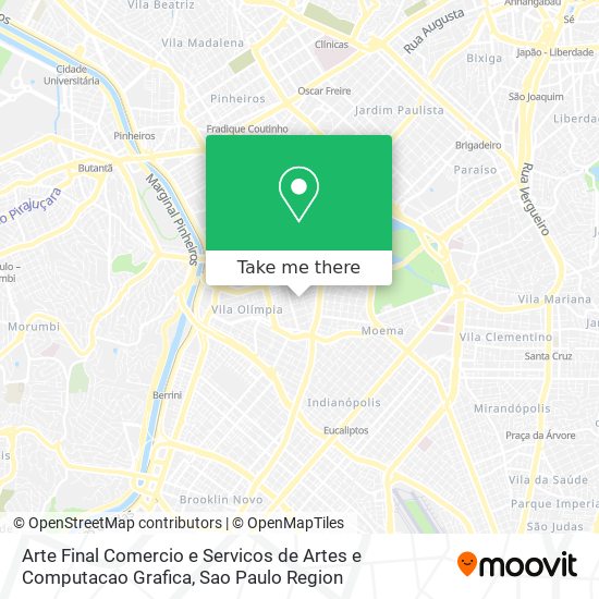 Arte Final Comercio e Servicos de Artes e Computacao Grafica map