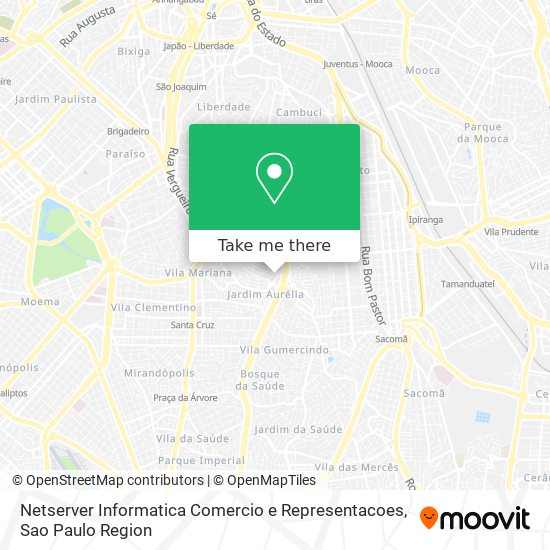 Mapa Netserver Informatica Comercio e Representacoes