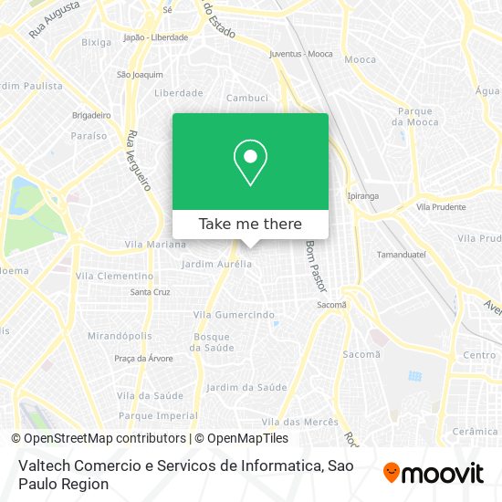 Mapa Valtech Comercio e Servicos de Informatica