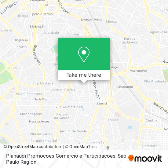 Mapa Planaudi Promocoes Comercio e Participacoes