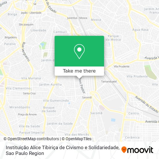 Mapa Instituição Alice Tibiriça de Civismo e Solidariedade