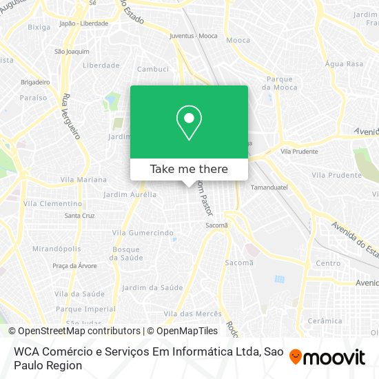 Mapa WCA Comércio e Serviços Em Informática Ltda