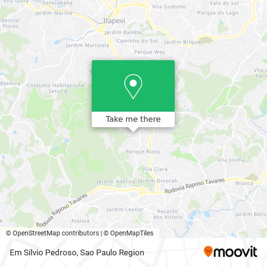 Em Sílvio Pedroso map