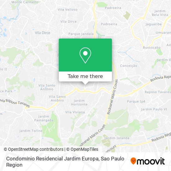 Mapa Condomínio Residencial Jardim Europa