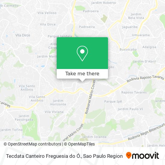 Tecdata Canteiro Freguesia do Ó. map