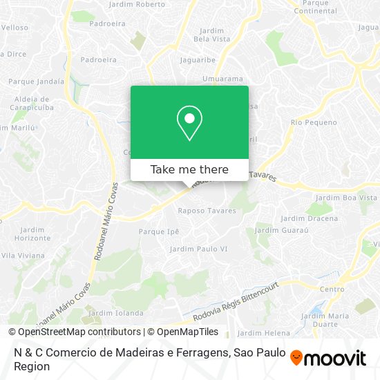 N & C Comercio de Madeiras e Ferragens map