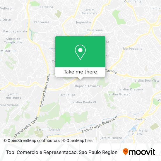 Tobi Comercio e Representacao map