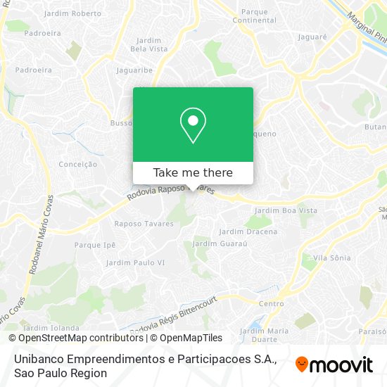 Unibanco Empreendimentos e Participacoes S.A. map
