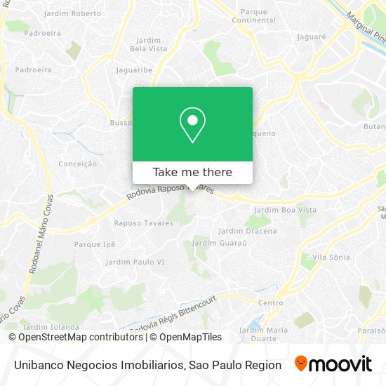 Unibanco Negocios Imobiliarios map