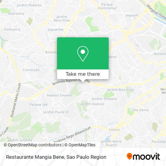Mapa Restaurante Mangia Bene