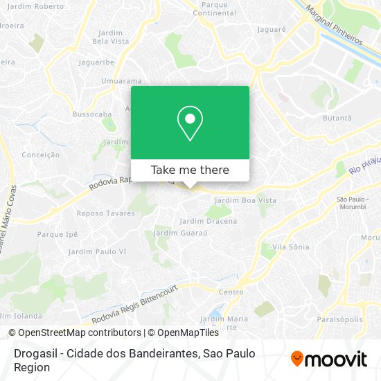 Drogasil - Cidade dos Bandeirantes map