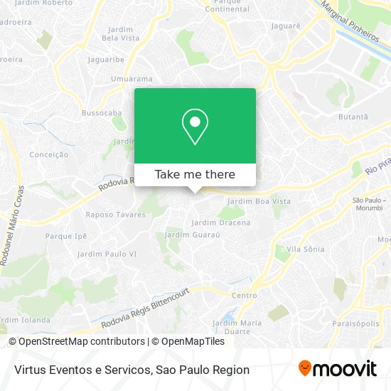 Virtus Eventos e Servicos map