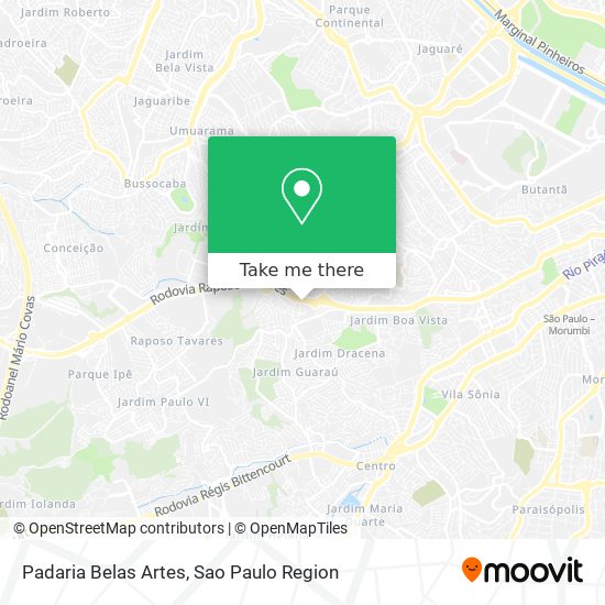 Mapa Padaria Belas Artes