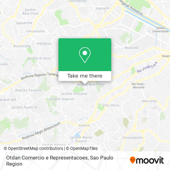 Mapa Otdan Comercio e Representacoes