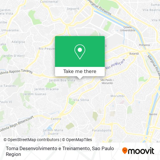 Mapa Toma Desenvolvimento e Treinamento