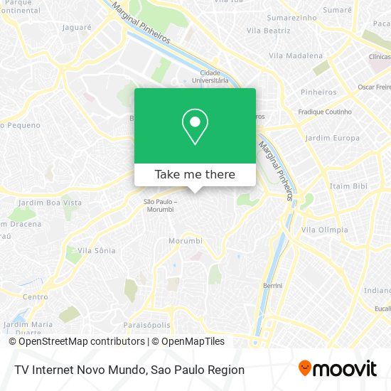 TV Internet Novo Mundo map
